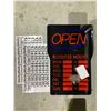 Image 1 : ELECTRONIC EXIT SIGN WITH BUSINESS HOURS