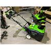 Image 1 : GREENWORKS PRO 80V LITHIUM CORDLESS SNOW THROWER (NO BATTERIES, UNKNOWN WORKING CONDITION)