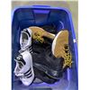 Image 2 : BIN OF ASSORTED SHOES INCLUDING; TIMBERLAND SIZE 9, ADIDAS SIZE 8-1/2, NIKE SIZE 9 & MORE