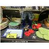 Image 3 : ASSORTED ITEMS INCLUDING; KITCHEN SCALE, DISHWARE, GLASSWARE & MORE