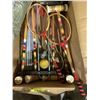 Image 2 : BOX OF ASSORTED ITEMS INCLUDING BOCCE BALL SET, BADMINTON RACKETS & MORE