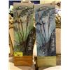 Image 1 : 2 NATURALLY SOLAR CATTAIL BULRUSH GARDEN LIGHTS 3 LAMP SETS