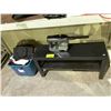 Image 2 : SHARK ION VACUUM (NO CHARGER), SHOE RACK 7 BIN OF ASSORTED CLOTHING