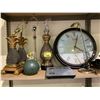 Image 1 : ASSORTED ITEMS INCLUDING; TABLE LAMPS, WALL CLOCK & BODY WEIGHT SCALE