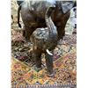 Image 2 : LEATHER ELEPHANT DECOR APPROX 24 X 21" (MISSING ONE TUSK)