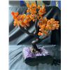 Image 2 : CARNELIAN TREE ON AMETHYST GEODE BASE APPROX 15 X 12" RETAIL $2,498