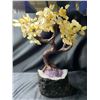 Image 2 : CITRINE TREE ON AMETHYST GEODE BASE APPROX 16 X 10" RETAIL $2,498