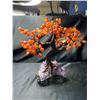 Image 1 : CARNELIAN TREE ON AMETHYST BASE APPROX 16 X 12" RETAIL $2,698
