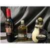 Image 1 : BOTTLE OF SHERIDAN'S COFFEE LAYERED LIQUOR, MICKEY OF MAINLAND WHISKEY, AND BOTTLE OF BENVENUTO RED