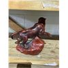 Image 2 : RED WOOD LION STATUE