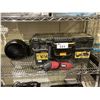 Image 1 : ASSORTED ITEMS INCLUDING; DEWALT TOTE + POWER TOOL CASE WITH ASSORTED CONTENTS, SKIL GRINDER &