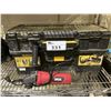 Image 2 : ASSORTED ITEMS INCLUDING; DEWALT TOTE + POWER TOOL CASE WITH ASSORTED CONTENTS, SKIL GRINDER &