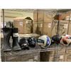 Image 1 : ASSORTED ITEMS INCLUDING; 2 PAIRS OF BOXING GLOVES, PAIR OF RUBBER BOOTS, SKATEBOARD HELMET & 2