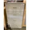 Image 1 : 4 DRAWER FILING CABINET 30X19X53" WITH CONTENTS INCLUDING; DOOR BUZZER SYSTEM & LIGHT RAIL PARTS