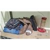 Image 1 : ASSORTED ITEMS INCLUDING; WESTERN BOOTS, BIRD FEEDER, BLANKET & MORE