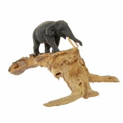 Hand Carved Teak Walking Elephant (CLB-262)