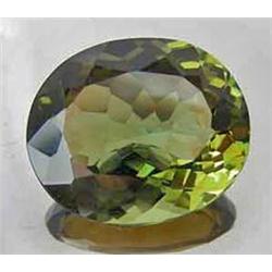 24.65ct Lovely Oval Green~Yellow Ametrine Blazing  (GEM-16176)