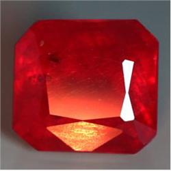 3.80ct Emerald Cut Natural Blood Red Ruby Madagascar (GEM-16333)