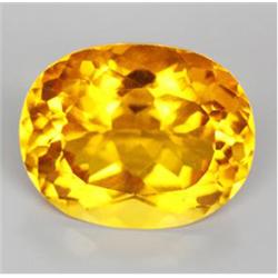 22.1ct Perfect Oval Cut Golden Yellow Citrine Rare (GEM-16358)