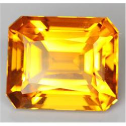 21.4ct Emerald Shape Golden Yellow Citrine Unheated (GEM-16390)