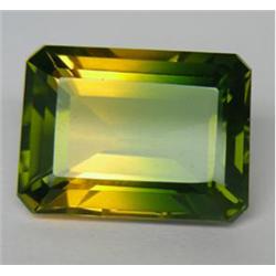 16.40ct Premium AAA Green & Yellow Emerald Cut Citrine  (GEM-16394)