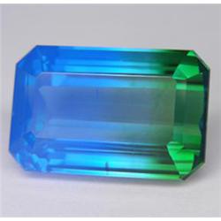 41.59ct Emerald Shape Blue & Green Quartz Fantastic (GEM-16401)