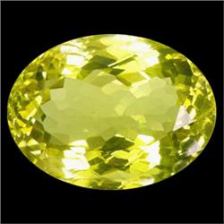 57.50ct AAA  If Gleaming Oval Cut Green Gold Quartz   (GEM-16516)