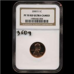 2000S US Lincoln Cent Proof Coin PR70 (COI-3609)