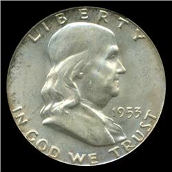 1953D Franklin Half Graded MS67 FBL  (COI-4602)