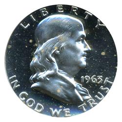 1963 Franklin Half Proof Gem Graded PR69 DMPL (COI-4613)