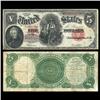 Image 1 : 1907 US $5 Note Rare Hi Grade (COI-5274)