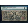 1896 $5 Educational Silver Certificate PMG 6