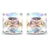 Plated Rhodium 4.20ctw  Rainbow White Mystic Quartz Earrings