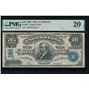 Image 1 : 1908 $10 Tombstone Silver Certificate PMG 20