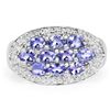Image 2 : Plated Rhodium 1.70ctw Tanzanite Ring