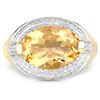 Image 1 : Plated 14KT Yellow Gold 4.50ct Citrine and Topaz Ring