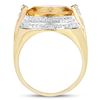 Image 3 : Plated 14KT Yellow Gold 4.50ct Citrine and Topaz Ring