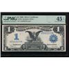 1899 $1 Black Eagle Silver Certificate PMG 45EPQ