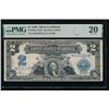 Image 1 : 1899 $2 Mini Porthole Silver Certificate PMG 20
