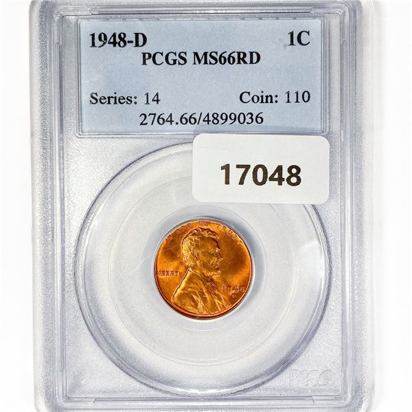 1948-D Wheat Cent PCGS MS66 RD