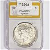 Image 1 : 1921 Silver Peace Dollar PGA MS65