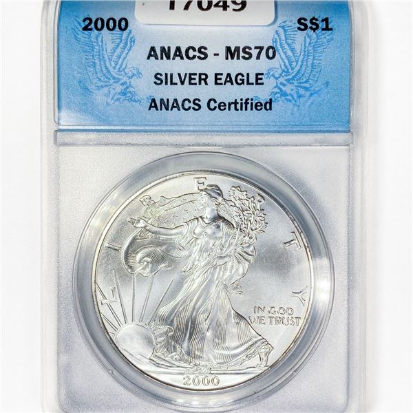 2000 American Silver Eagle ANACS MS70