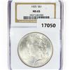 Image 1 : 1925 Silver Peace Dollar NGC MS65