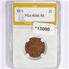 Image 1 : 1871 Two Cent Piece PGA MS66 RB
