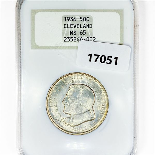 1936 Cleveland Half Dollar NGC MS65