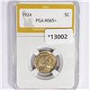 Image 1 : 1924 Buffalo Nickel PGA MS65+