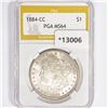 Image 1 : 1884-CC Morgan Silver Dollar PGA MS64