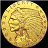 Image 1 : 1915 $2.50 Gold Quarter Eagle CLOSE UNC