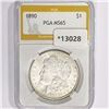 Image 1 : 1890 Morgan Silver Dollar PGA MS65