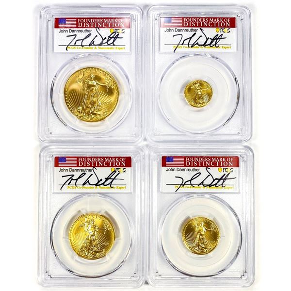 2020 Set (4) $5, $10, $25, $50 A.G.E. NGC MS70